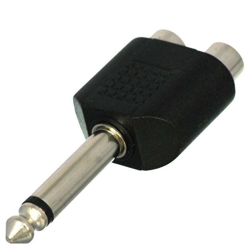 CESS 6.35mm Mono Male to Dual RCA Female Splitter Adapter, 2 Pack - Image 5